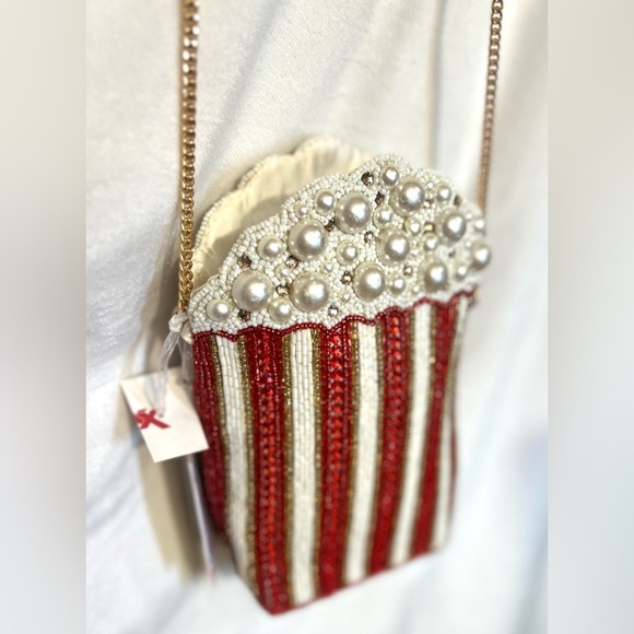 🍿🍿MADE IN INDIA VIRAL POPCORN BEADED  BAG-🍿🍿NWT - Picture 10 of 15